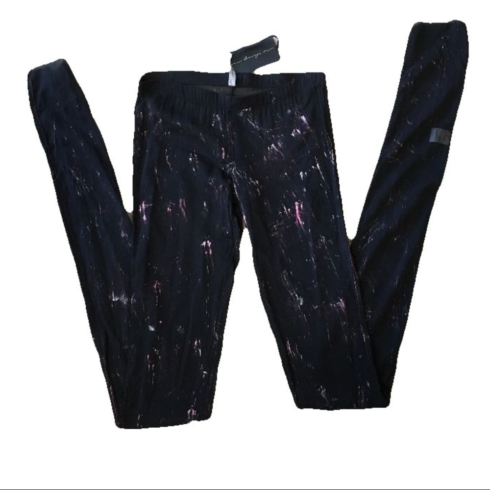 NWT!  DUUYA - RARE!!  HAND-PAINTED SILK Leggings.